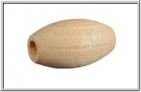 Holzperle, Olive, natur, ca. 12x19mm, 1 Stk.